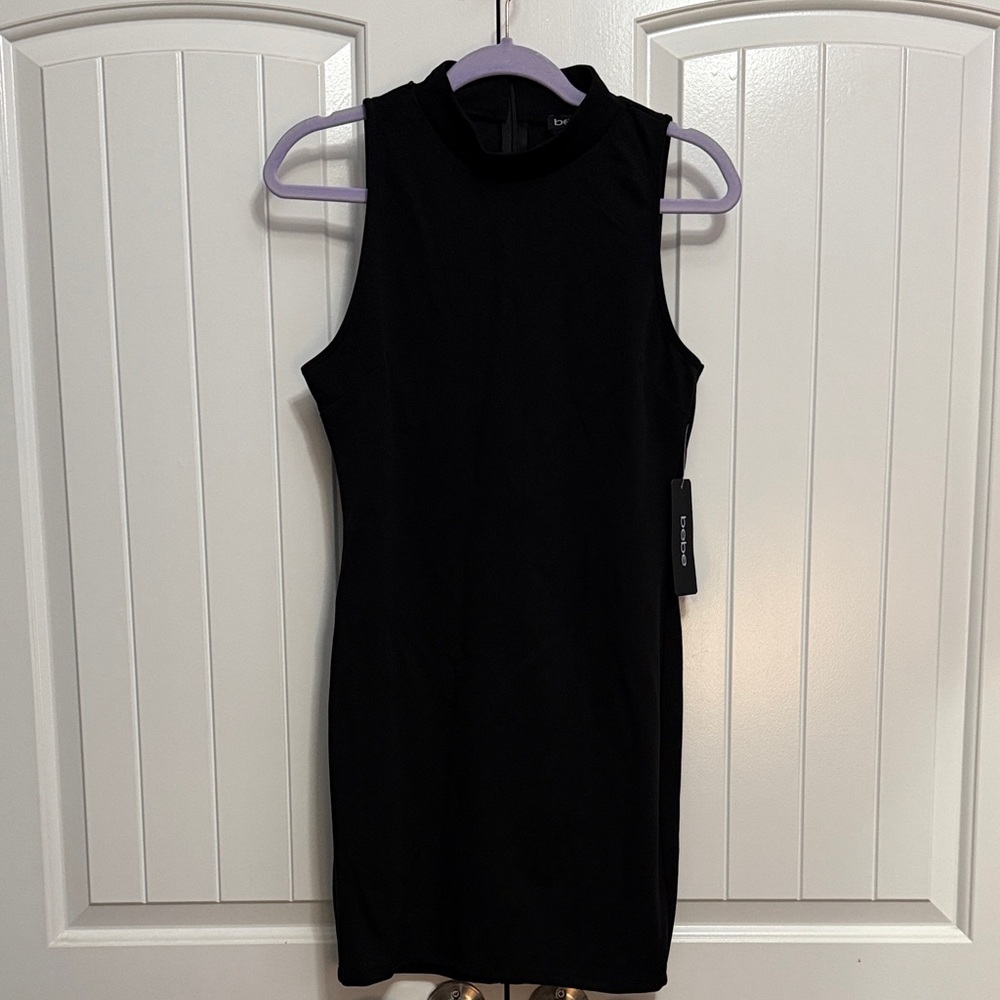 bebe Black Sleeveless Mini Dress